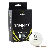 Мяч для настольного тенниса Torres Training 1* (6 штук), TT0016, бел