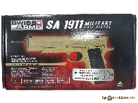Пистолет пневматический Swiss Arms SA1911 Military Rail Pistol - фото №3