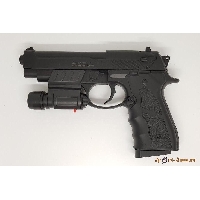 Модель пистолета Beretta 92 пластик с ЛЦУ (Galaxy G.052BL) - фото №2