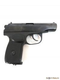 МР-654К пистолет газобаллонный, с обновленной рукоятой (черная) - фото №1