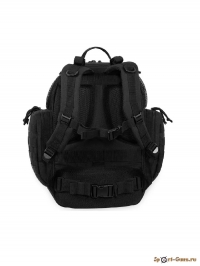 Рюкзак тактический ShotTime Tactical 36л, ПВХ 600D, MOLLE, боковые термо карманы 45х39х20 см, черный - фото №2