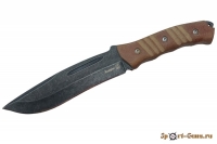 Нож Катран (Stonewash черный, микарта/текстолит)