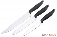 Набор кухонных ножей Тройка (Stonewash серый)