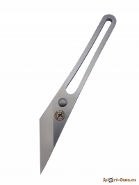 Нож Термит 015007 (Stonewash серый;шнуровка;без гард;чехол песок)