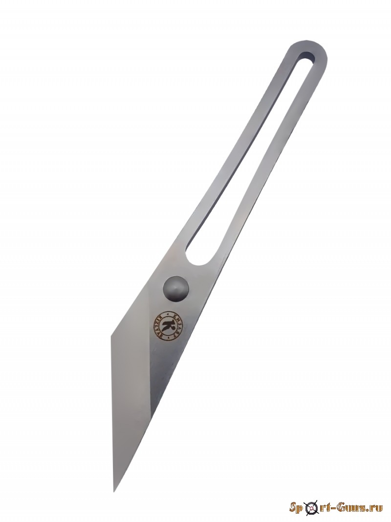 Нож "Термит" 015007 (Stonewash серый;шнуровка;без гард;чехол песок)