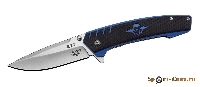 Нож складной ВДВ черный с синими вставками (322-000405)