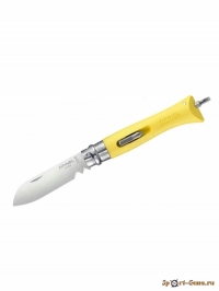Нож OPINEL №09 DIY, сменные биты, цвет желтый