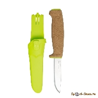 Нож Morakniv Floating Knife (S) Lime, нержавеющая сталь, пробковая ру