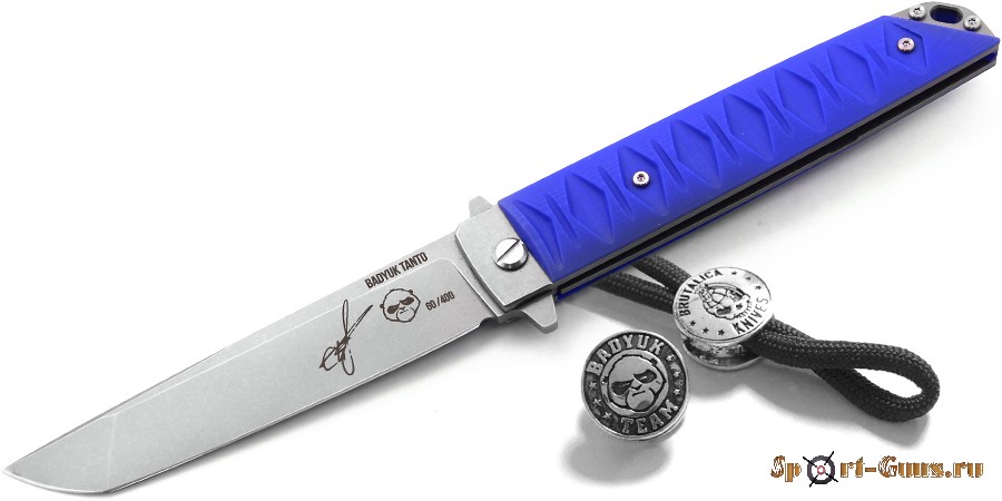 Нож складной "Бадюк" Blue/S/W Brutalica