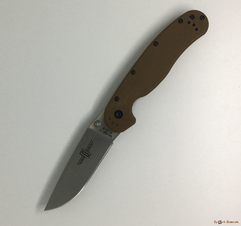 Нож Ontario "RAT-1" (Aus8, satin, корич. рук.) ON8848CB
