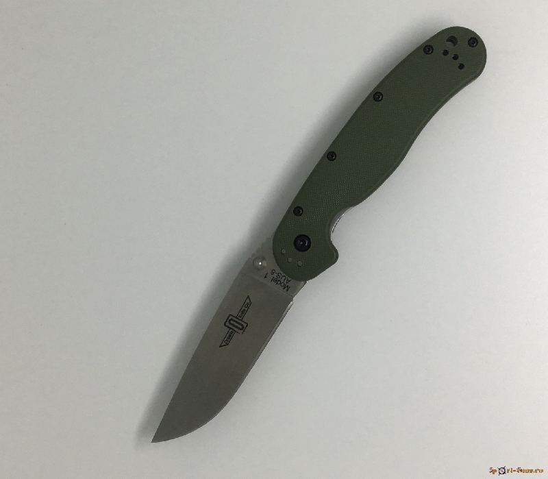 Нож Ontario "RAT-1" (Aus8, satin, т.зеленая рук.) ON8848OD