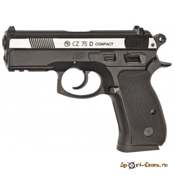 Пневматический пистолет CZ 75D compact DT двухцветный металл