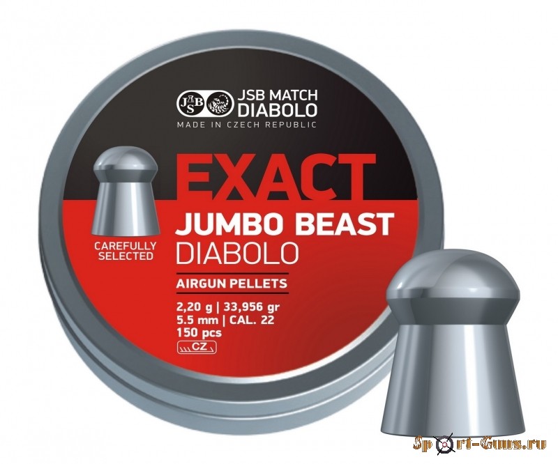 Пули JSB EXACT JUMBO BEST DIABOLO 5.5mm/5,52 2,20g/33,956gr (150шт.)