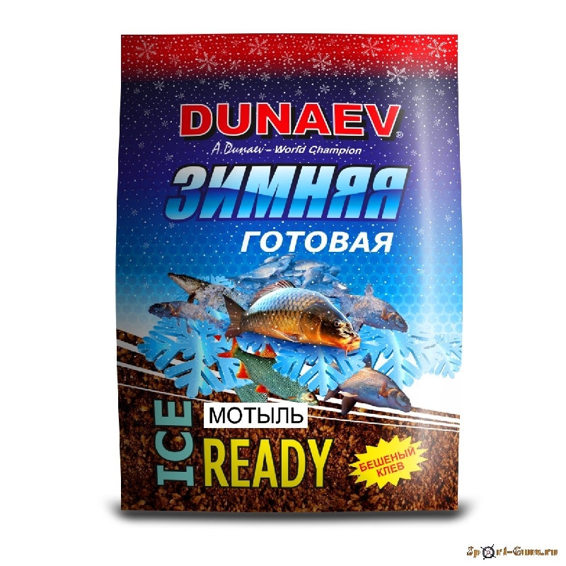 Прикормка "DUNAEV iCE-READY" 0.5кг Мотыль