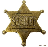 Звезда шерифа шестиконечная 4,5 см