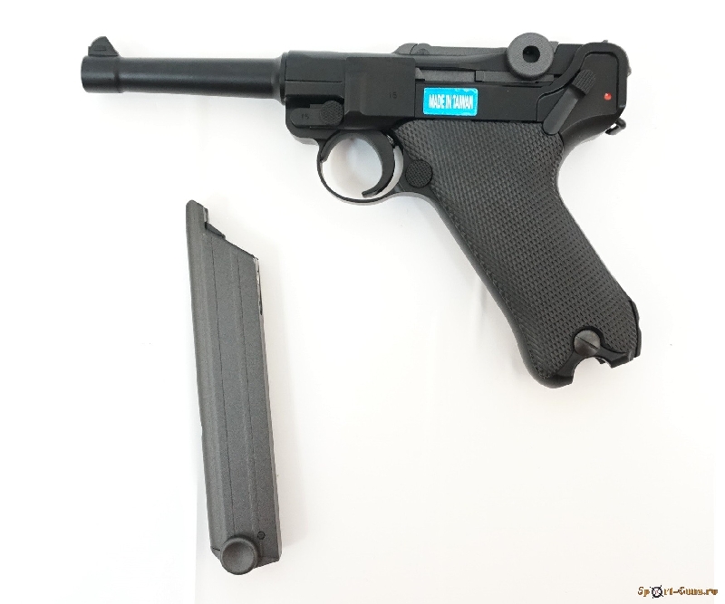 Пистолет пневм.air-soft WE P-08 4", металл, черный WE-P001