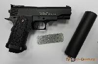 Пистолет Colt1911PD mini с глушителем (Galaxy G.10A)