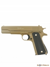 Страйкбольный пистолет Galaxy G.13D (Colt 1911) песочный