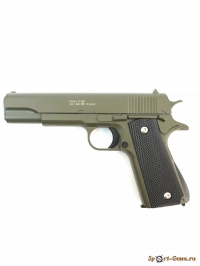 Страйкбольный пистолет Galaxy G.13G (Colt 1911) зеленый