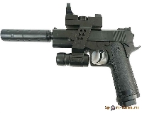 Пистолет COLT1911 Classic black пласт. (фонарь, коллиматорный при