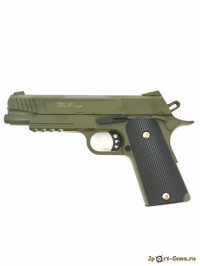 Страйкбольный пистолет Galaxy G.38G (Colt 1911) зеленый