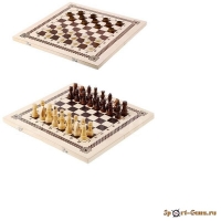 Игра два в одном (шашки, шахматы) 400*200*36, арт.В-6 - фото 2