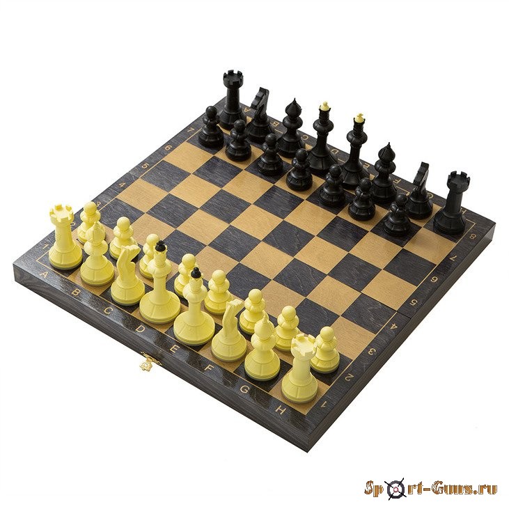 Шахматы "Айвенго" с деревянной черной доской, рисунок з