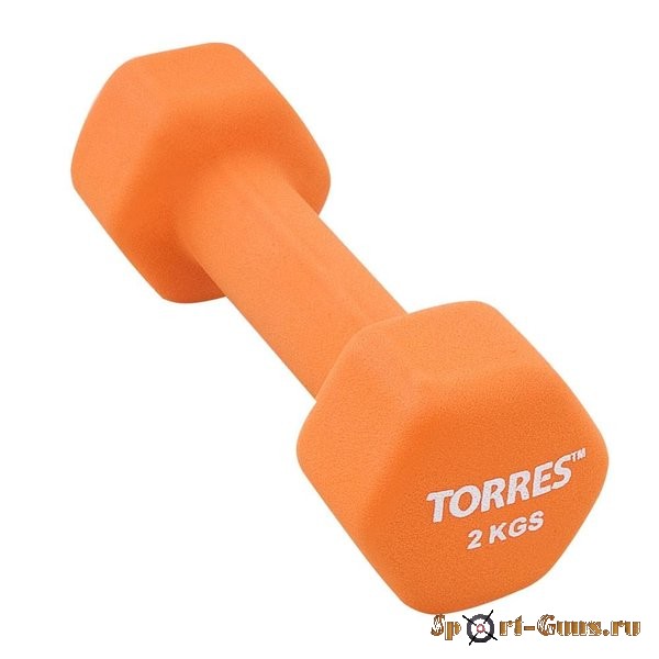 Гантель неопреновая "TORRES"  2 кг