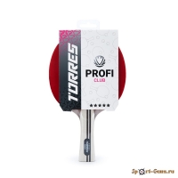 Ракетка н/т TORRES Profi 5*, арт.TT0009, для спортсм., накл. 2,0 мм, к