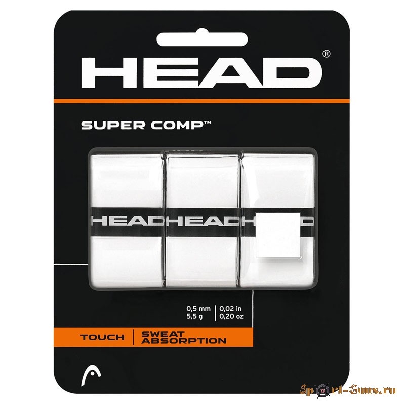 Овергрип Head Super Comp (БЕЛЫЙ), арт.285088-WH, 0.5 мм, 3 шт