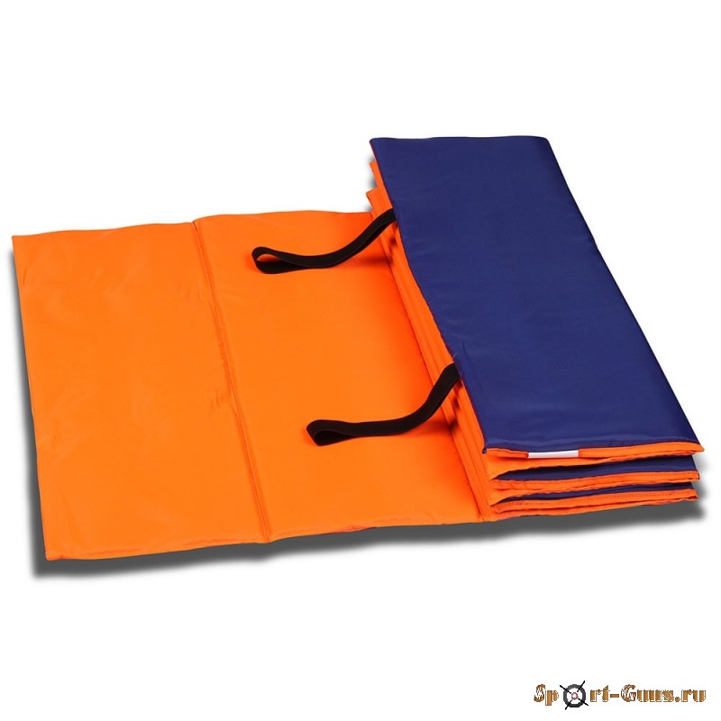 Коврик гимнастический "INDIGO", полиэстер, стенофон, оранжево-синий