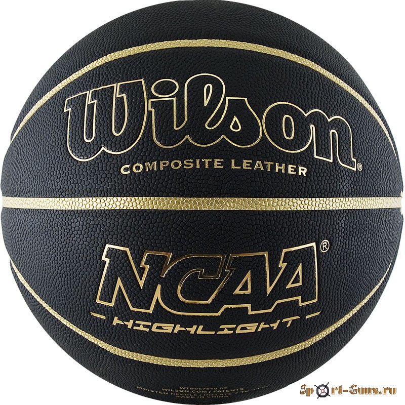 Мяч баскетбольный №7 WILSON NCAA Highlight Gold, арт.WTB067519XB07, компо