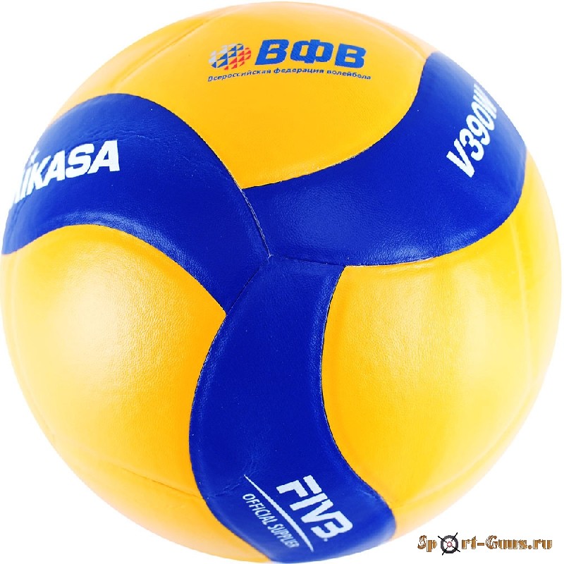 Мяч волейбольный MIKASA V390W, р.5, синт. кожа (ПУ)