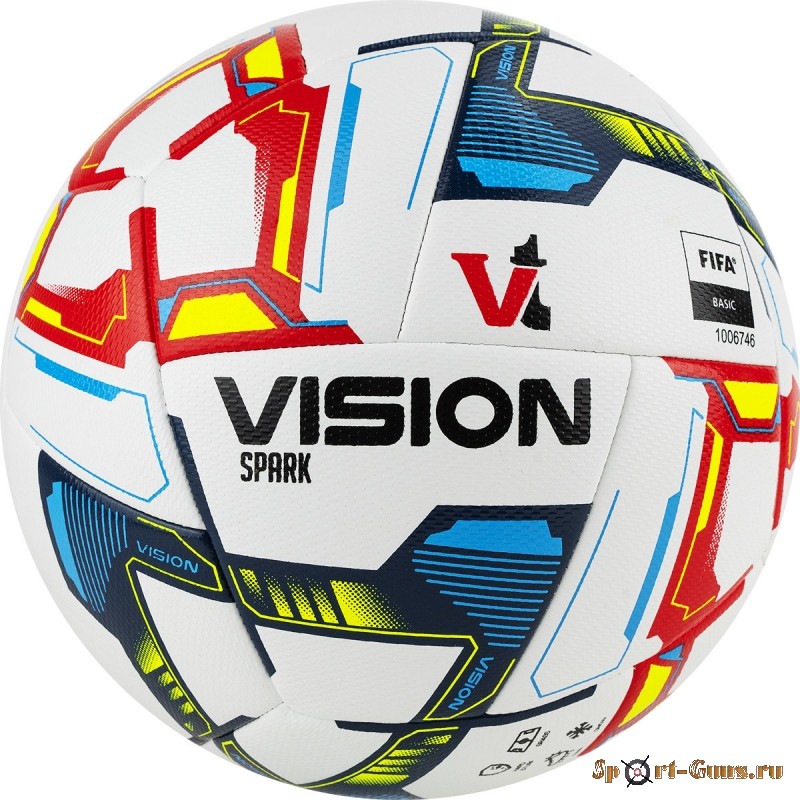 Мяч футб. VISION Spark, F321045, р.5, FIFA Basiс, 24 пан, ПУ.слой, гибрид. сшив., мультиколор