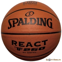 Мяч б/б №6 SPALDING TF-250 React 76968z, FIBA Approved, композит. кожа (ПУ)