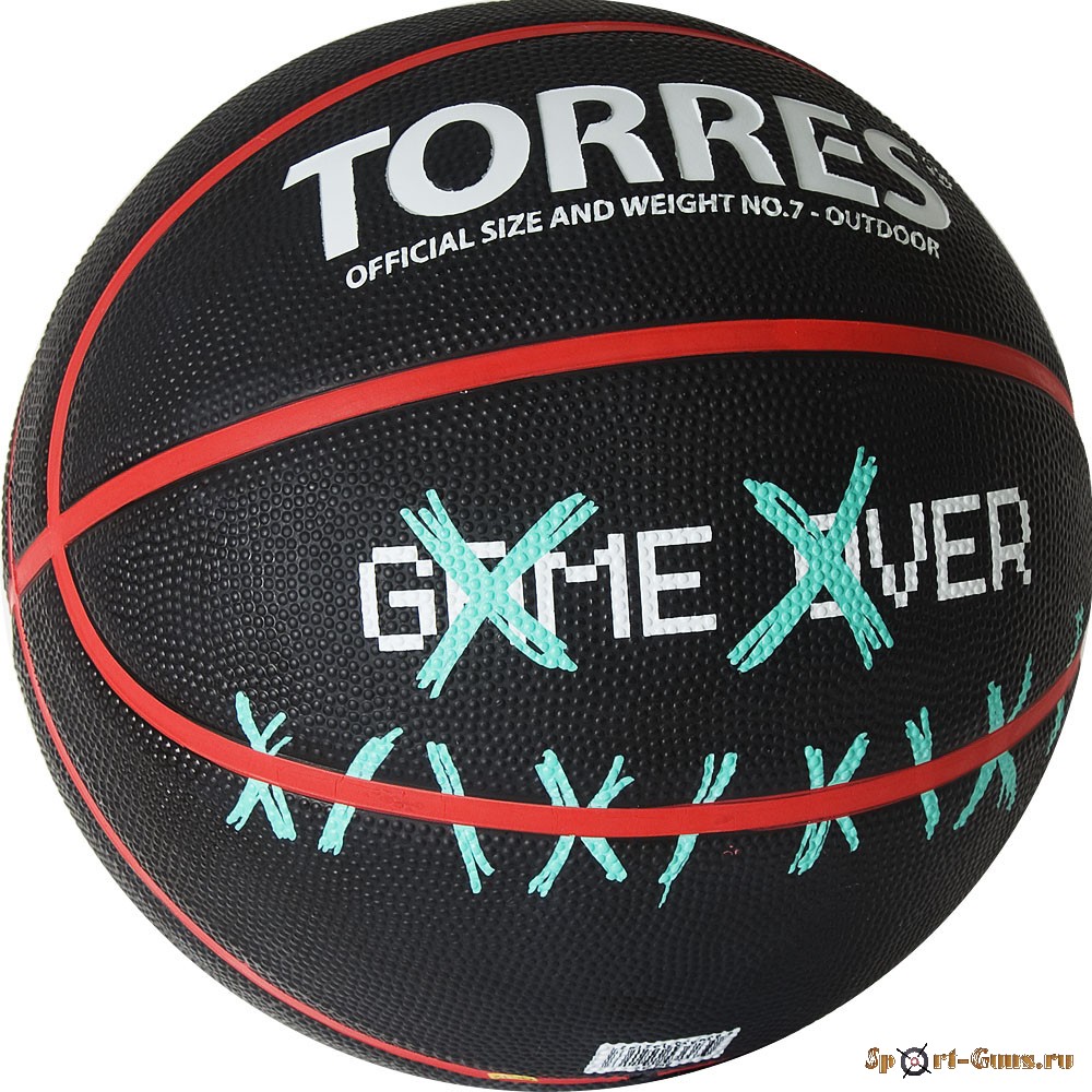 Мяч баскетбольный  №7 TORRES Game Over арт.B02217, резина