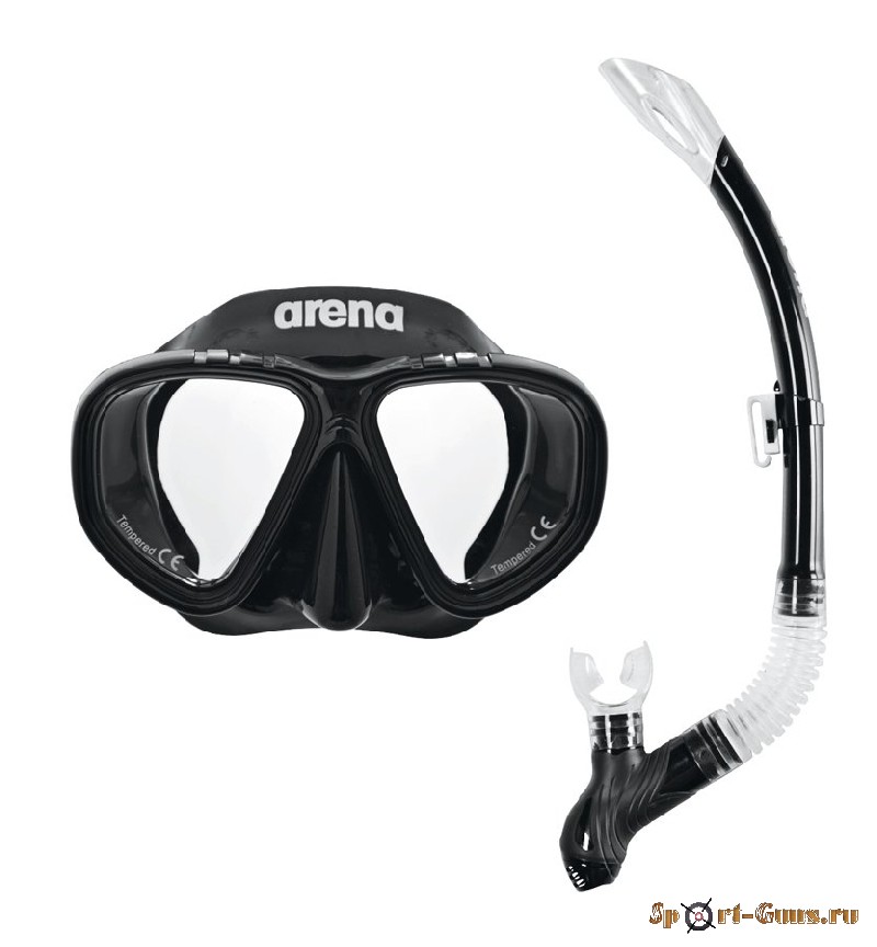 Набор Arena маска_трубка PREMIUM SNORKELING SET JR 002019 505 black-clear-black