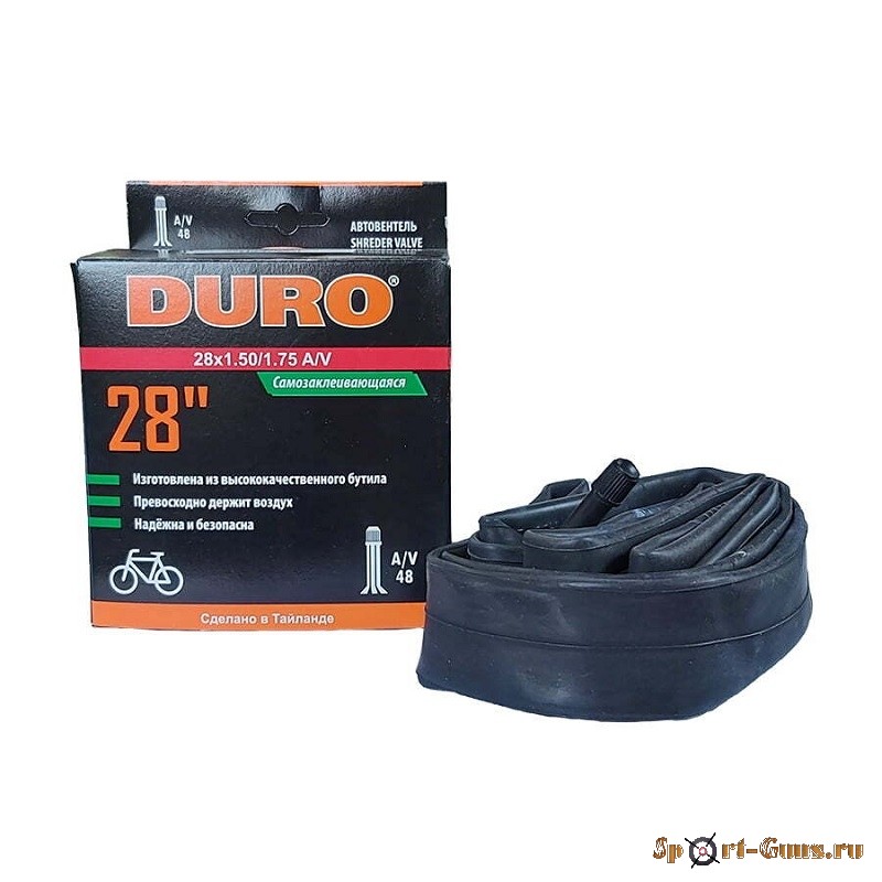 Велокамера DURO 28"x1,75 A/V самозаклеивающаяся