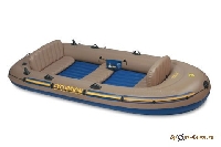 Лодка надувная Excursion 5 366х168х43 68325 (г/п455кг) (насос, Al весла, ремкомплект, 3сиденья, сумк