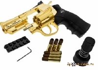 Револьвер пневматический Dan Wesson 2.5 золотистый - фото №3