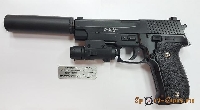 Модель пистолета SIG Sauer 226 с глушителем и ЛЦУ (Galaxy) G.26A - фото №1