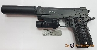 Модель пистолета Colt 1911 PD Rail с глушителем и ЛЦУ ( Galaxy G.25A ) - фото №1