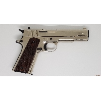 Охолощенный пистолет CLT 1911 CO ( Хром ) - фото №1